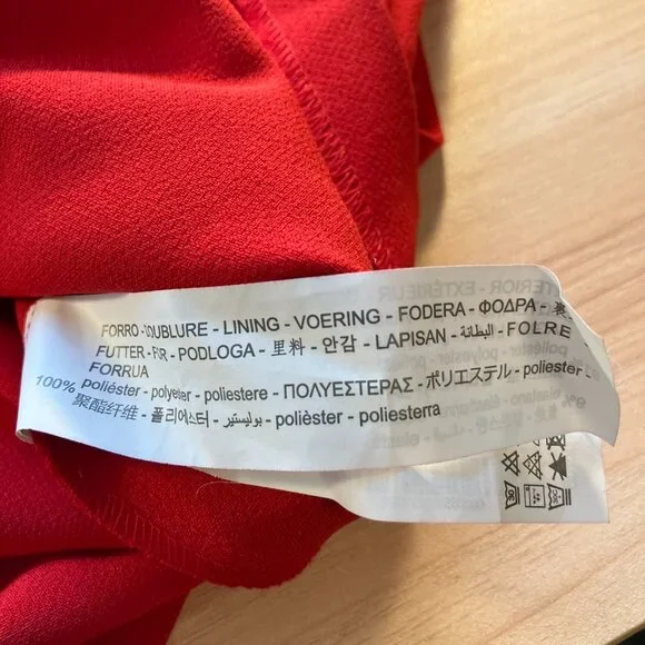 Zara Red Cut Out Bustier Bodycon Dress Size M - Picture 4 of 6